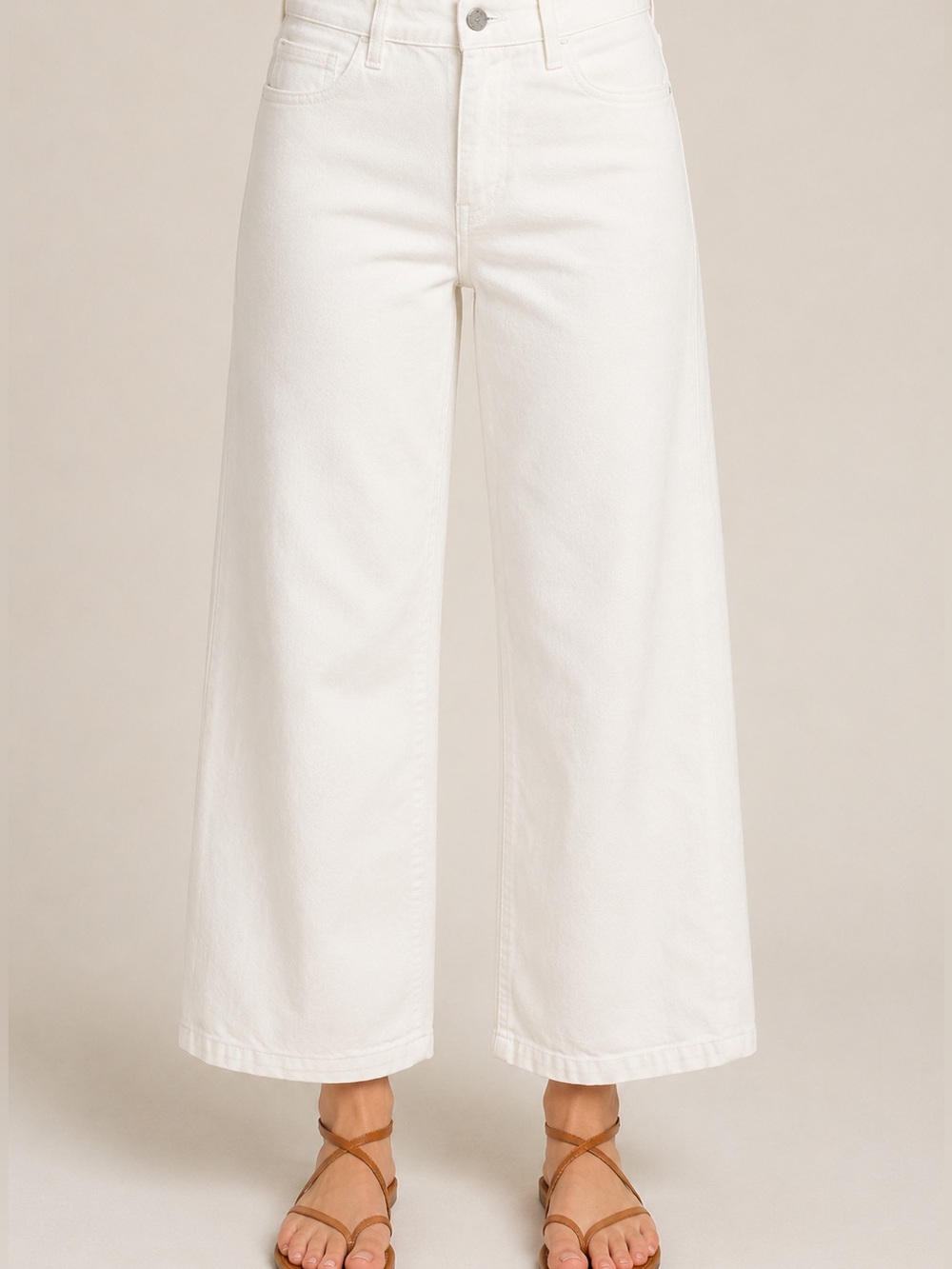 Madewell Emmett Wide Leg High Rise White Jeans Curvy Size 27